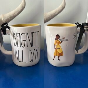 Rae Dunn Disney The Princess and the Frog Tiana Beignet All Day Double Sided Mug